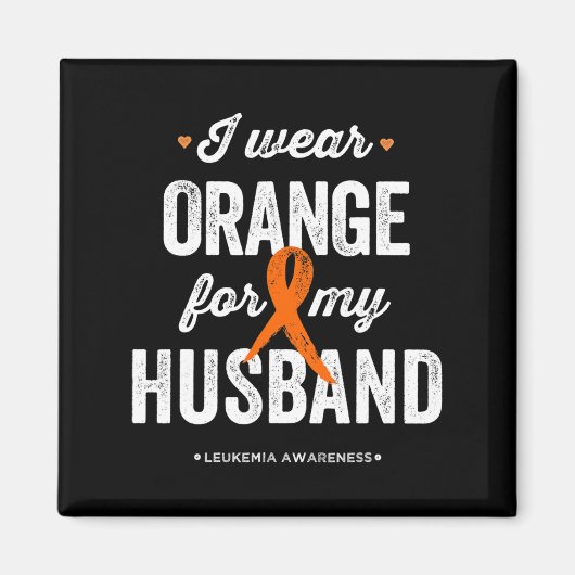 Bewusstsein, dass ich Orange für meinen Mann trage Magnet (Vorne)
