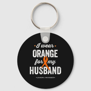 Bewusstsein, dass ich Orange für meinen Mann trage Schlüsselanhänger