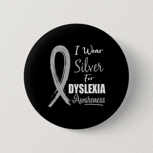 Bewusstsein, dass ich Silver Ribbon Learning Readi Button (Vorderseite)