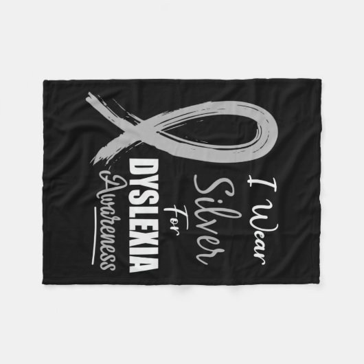 Bewusstsein, dass ich Silver Ribbon Learning Readi Fleecedecke (Vorderseite (Horizontal))