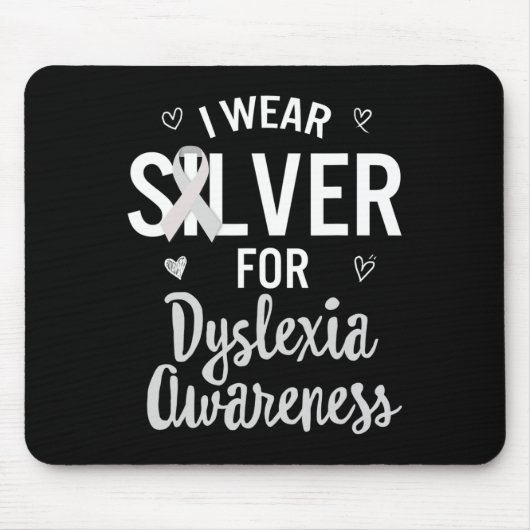 Bewusstsein, dass ich Silver Ribbon Learning Readi Mousepad (Vorne)