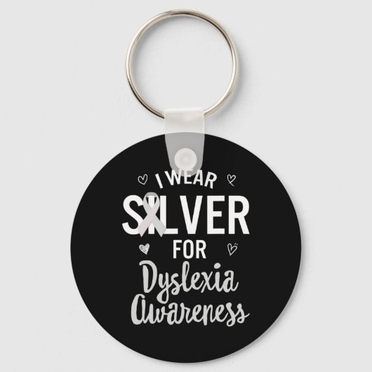 Bewusstsein, dass ich Silver Ribbon Learning Readi Schlüsselanhänger (Vorderseite)