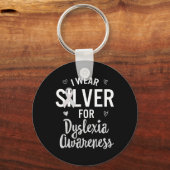 Bewusstsein, dass ich Silver Ribbon Learning Readi Schlüsselanhänger (Vorderseite)