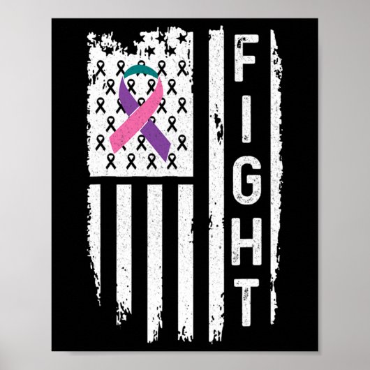 Bewusstsein der amerikanischen Flagge Poster (Vorne)