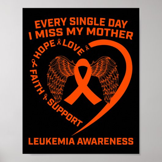 Bewusstsein der Orangen-Mama Leukämie Poster (Vorne)