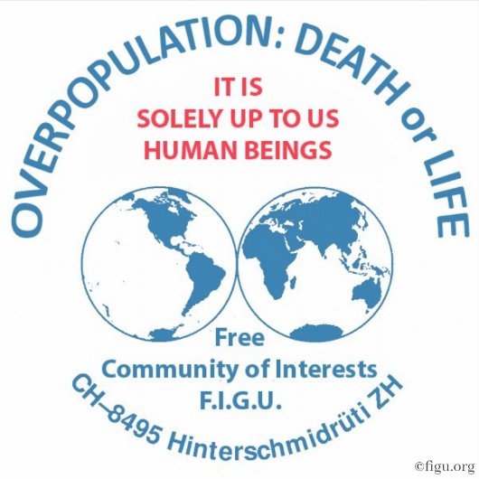 Bewusstsein der Überbevölkerung Aufkleber (Vorderseite)