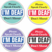 Bewusstsein des Gehörs Harte Hörlosigkeit Lippenbe Aufkleber (Vorderseite)