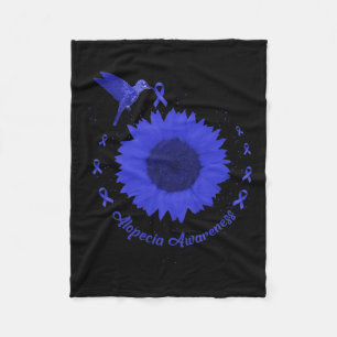 Bewusstsein Dunkler blauer Schleifenhaar Unterstüt Fleecedecke