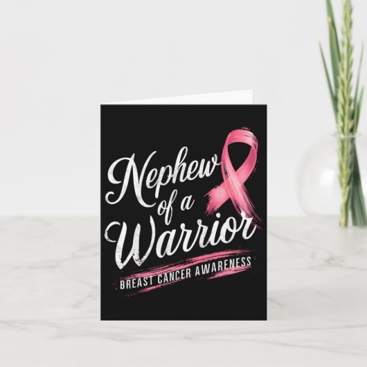 Bewusstsein eines Brustkrebses eines Kriegers Karte (Vorderseite)