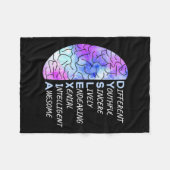 Bewusstsein Farben Kunst Gehirn Lehrer Therapeut Fleecedecke (Vorderseite (Horizontal))