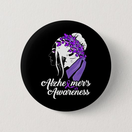 Bewusstsein Frauen Schmetterling Button (Vorderseite)