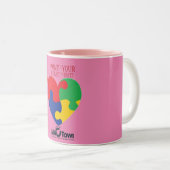 Bewusstsein für Autismus in MacTown, Zweifarbige Tasse (VorderseiteRechts)