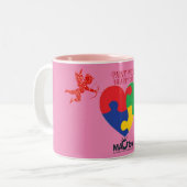 Bewusstsein für Autismus in MacTown, Zweifarbige Tasse (Vorderseite Links)