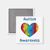 Bewusstsein für Autismus Magnet (Vorderseite/Rückseite)