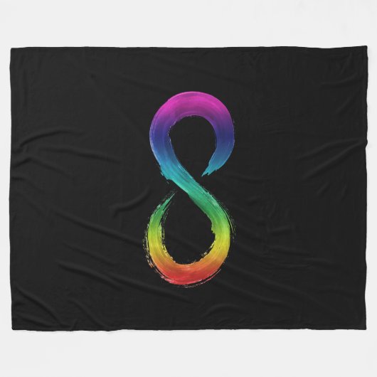 Bewusstsein für Autismus - Neurovielfalt Fleecedecke (Vorderseite (Horizontal))