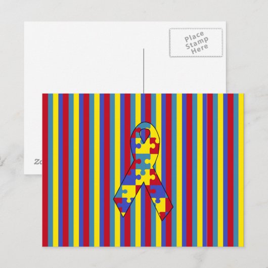 Bewusstsein für Autismus Postkarte (Vorne/Hinten)