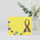 Bewusstsein für Autismus Postkarte (Stehend Vorderseite)