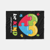 Bewusstsein für Autismus - Seien Sie freundlich Rä Fleecedecke (Vorderseite (Horizontal))