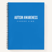 Bewusstsein für Autismus. Wählen Sie freundlich. N Notizblock (Vorderseite)
