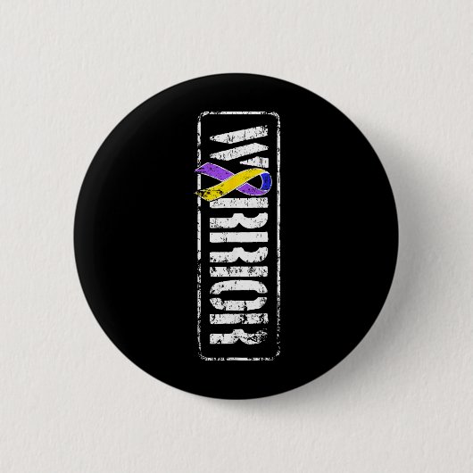Bewusstsein für Blasenkrebs - Military Warrior Rib Button (Vorderseite)