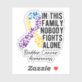 Bewusstsein für Blasenkrebs, Unterstützung für Bla Aufkleber (Blatt)