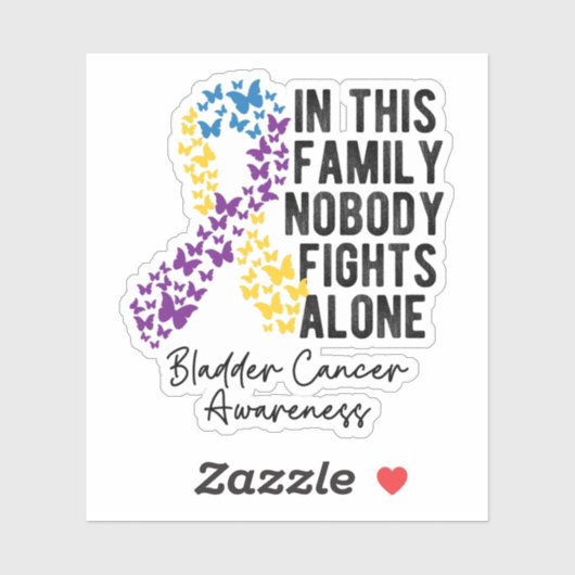 Bewusstsein für Blasenkrebs, Unterstützung für Bla Aufkleber (Blatt)