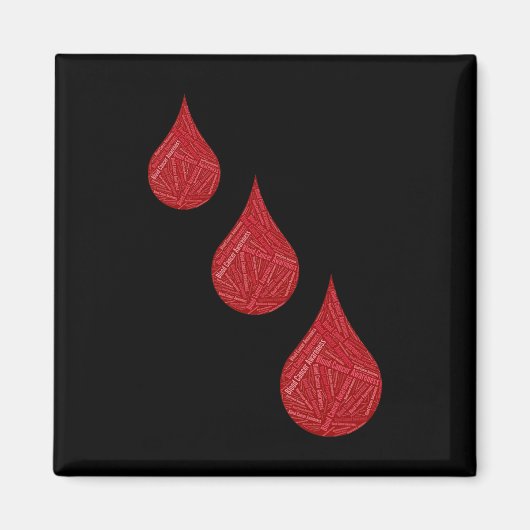 Bewusstsein für Blutkrebs Magnet (Vorne)