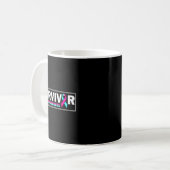 Bewusstsein für BRCA Brustkrebsüberlebende Rosa Sc Kaffeetasse (Vorderseite Links)