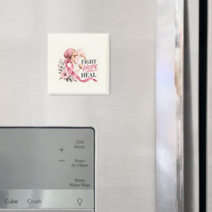 Bewusstsein für Brustkrebs Pinkes Band Kämpfe Hoff Magnet