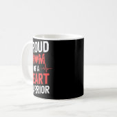 Bewusstsein für CHD-Herzkrankheit Mutter Krieger U Kaffeetasse (Vorderseite Links)