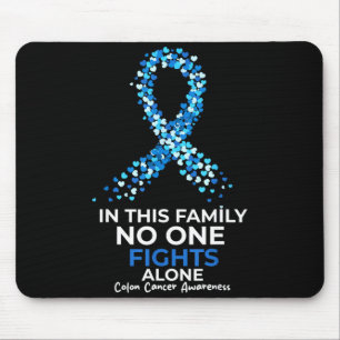 Bewusstsein für Darmkrebs & Dickdarmkrebs blau Mousepad