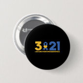 Bewusstsein für das Blaue Gelbe Herz 21 World-Down Button (Vorne & Hinten)