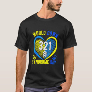 Bewusstsein für das Blaue Gelbe Herz 21 World-Down T-Shirt