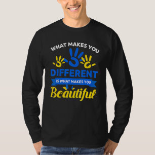 Bewusstsein für das Blaue Gelbe Herz 21 World-Down T-Shirt
