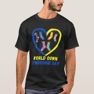 Bewusstsein für das Blaue Gelbe Herz 21 World-Down T-Shirt