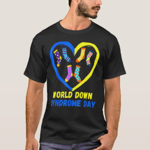 Bewusstsein für das Blaue Gelbe Herz 21 World-Down T-Shirt