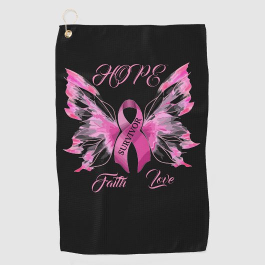 Bewusstsein für den Brustkrebs Golfhandtuch (Vorderseite)