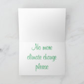 Bewusstsein für den Klimawandel Karte (Innenseite)