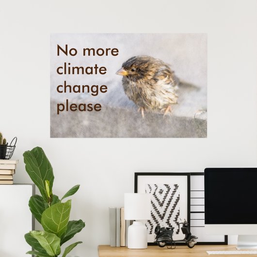 Bewusstsein für den Klimawandel Poster (Heimbüro)