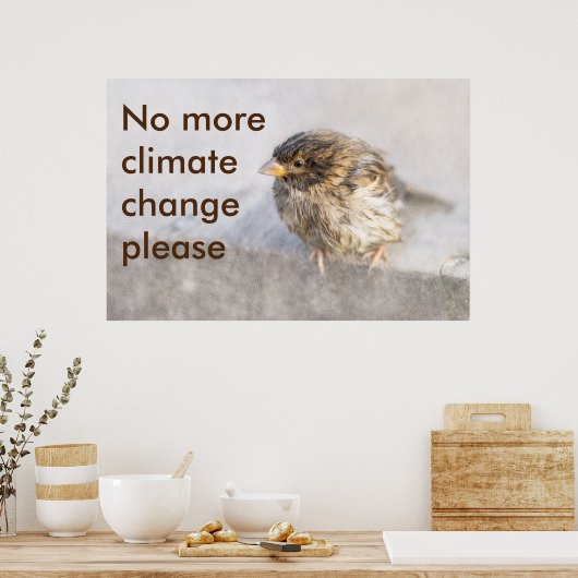 Bewusstsein für den Klimawandel Poster (Küche)