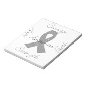 Bewusstsein für den Krebs in Graubändern Notizblock (Rotiert)