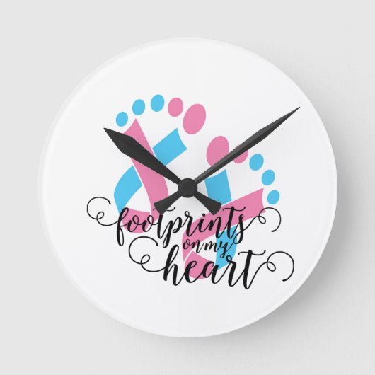 Bewusstsein für den Säugling Runde Wanduhr (Vorderseite)