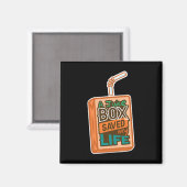 Bewusstsein für Diabetes Eine Saftbox Rettete mein Magnet (Vorderseite/Rückseite)