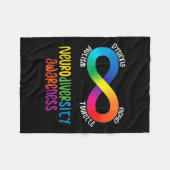 Bewusstsein für die Neurovielfalt Adhd Autismus Dy Fleecedecke (Vorderseite (Horizontal))