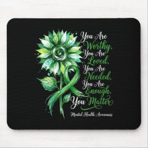 Bewusstsein für die psychische Gesundheit von Frau Mousepad