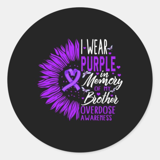 Bewusstsein für die überdosierte Substanz im Gedäc Runder Aufkleber (Vorderseite)