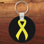 Bewusstsein für die Unterstützung der Gelben Schle Schlüsselanhänger (Vorderseite)