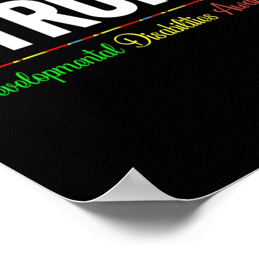 Bewusstsein für Entwicklungsstörungen stark Poster (Ecke)