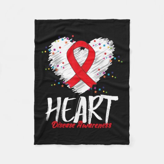 Bewusstsein für Herzkrankheiten _2 Fleecedecke (Vorderseite)