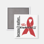 Bewusstsein für Herzkrankheiten Magnet (Vorderseite/Rückseite)